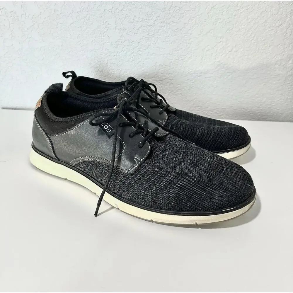 Izod Mens Casual Shoes Drift Oxford Memory Foam Sneaker Breathable Black Size 10
